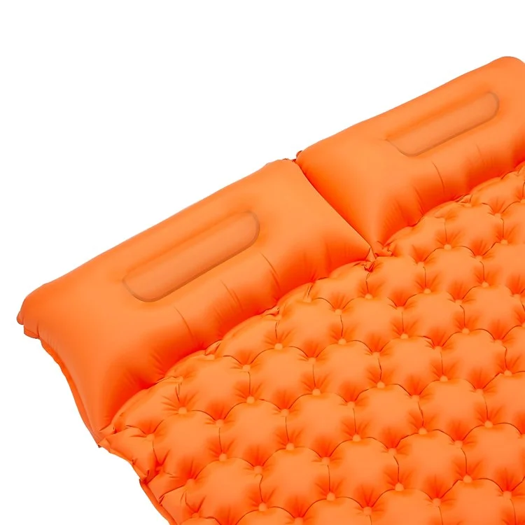 Portable 2 Personnes de Camping Pied Foot Inflation Matelas Aérien Matelas D'air Étanche Pousque de Couchage Avec Oreiller