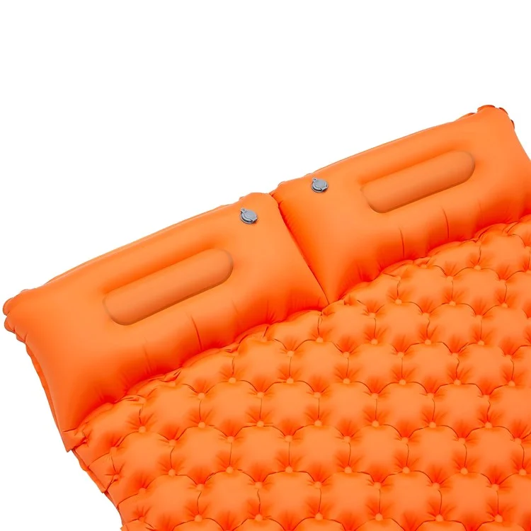 Portable 2 Personnes de Camping Pied Foot Inflation Matelas Aérien Matelas D'air Étanche Pousque de Couchage Avec Oreiller