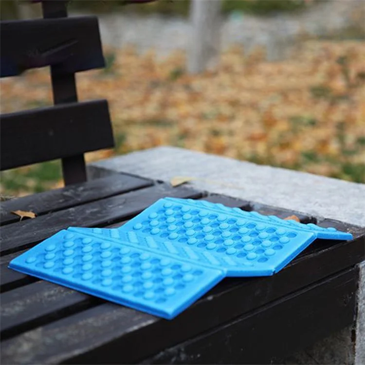 W-02 Portable Outdoor Camping Hiking Seat Mat Foldable XPE Waterproof Travel Picnic Seating Pad - Blue