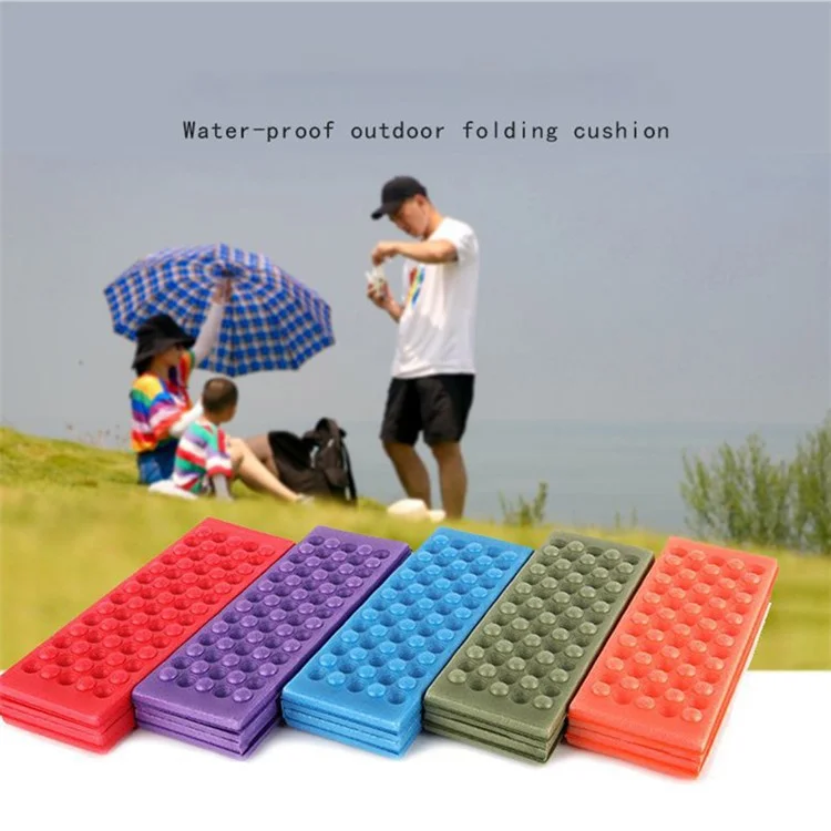 W-02 Portable Outdoor Camping Hiking Seat Mat Foldable XPE Waterproof Travel Picnic Seating Pad - Blue