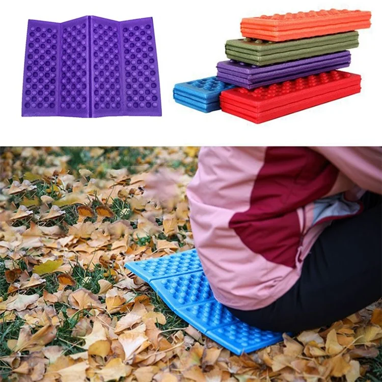 W-02 Portable Outdoor Camping Hiking Seat Mat Foldable XPE Waterproof Travel Picnic Seating Pad - Blue