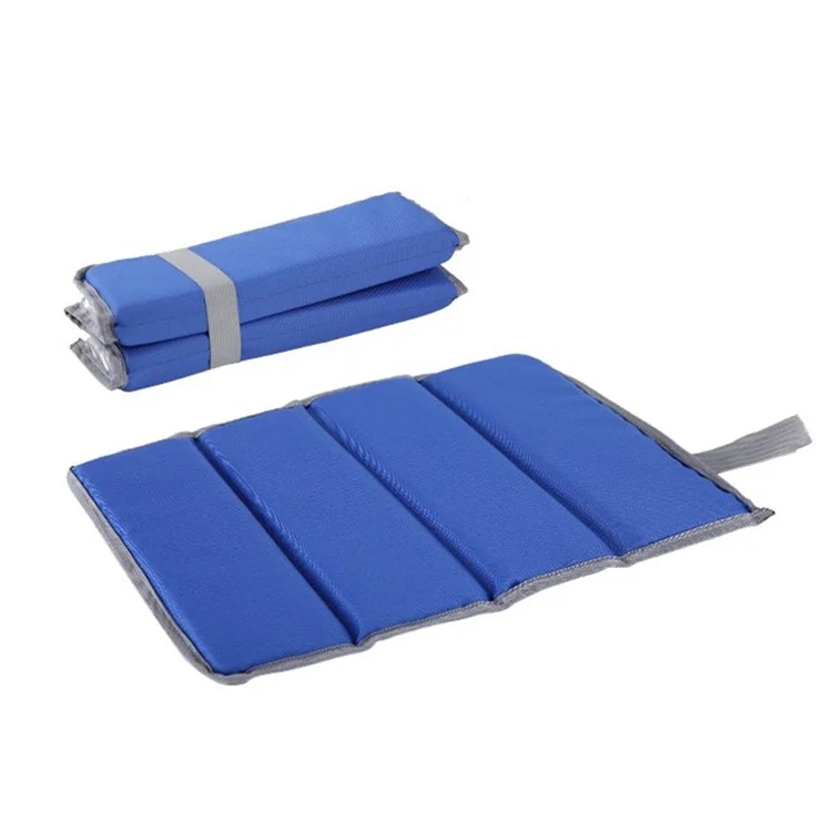 Four-fold Camping Sitting Pad EPE Foam Hiking Seat Pad Folding Silver Coated Seat Pad Outdoor Portable Foam Sitting Mat for Picnic, Backpacking - Blue