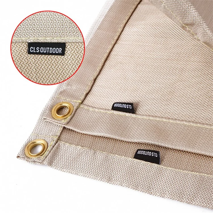 CLS Mini 30x30cm Paño ignífugo para barbacoa al aire libre Camping Picnic Barbacoa Alfombra de aislamiento térmico de fibra de vidrio Resistente a las llamas 
