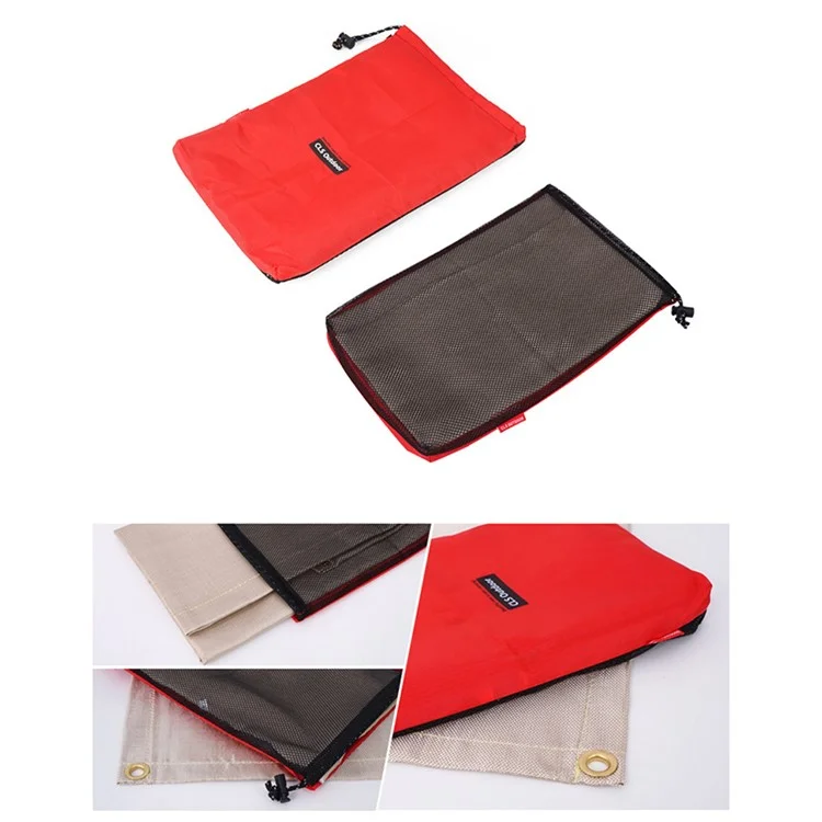 CLS Talla S 46x44cm Paño Ignífugo para Barbacoas de Exterior Aislante de Calor de Fibra de Vidrio Esterilla para Camping Picnic Barbacoa Resistente a las Llamas