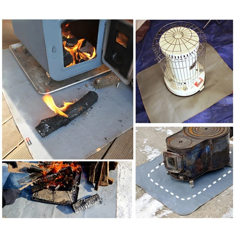 Tapis Pare-Feu de Pique-Nique CLS, Revêtu de Silicone Ignifuge, Isolation Thermique en Fibre de Verre, Taille M, 60x53cm