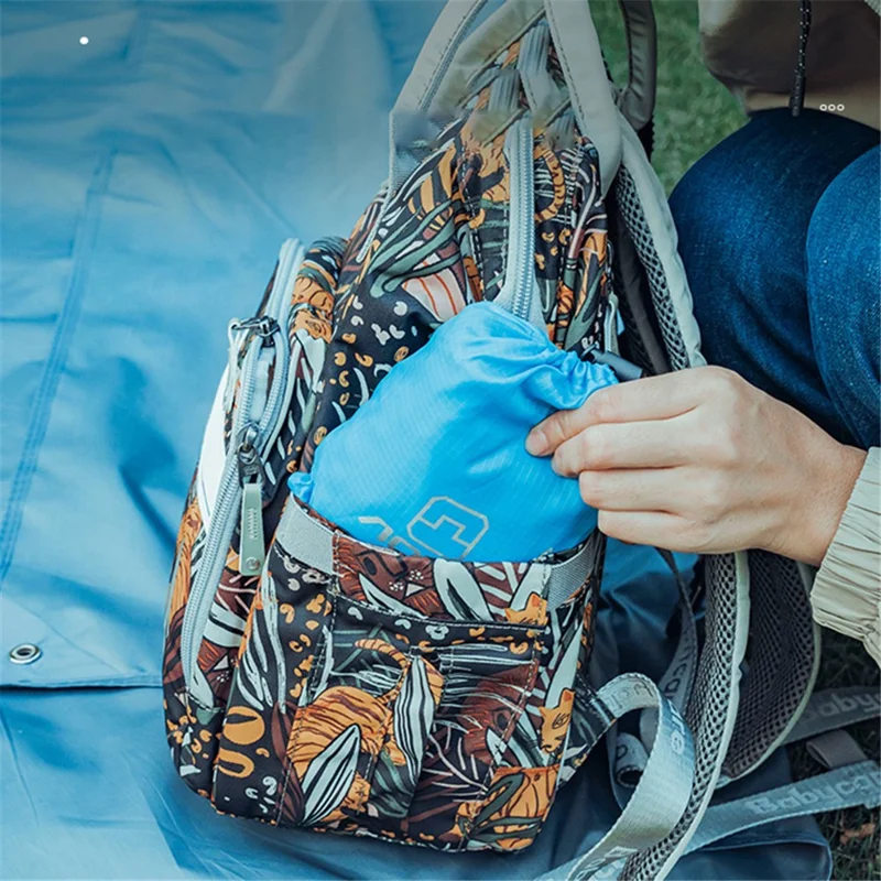 AOTU 220x150cm Portable Moisture-proof Picnic Mat 420D Oxford Cloth Camping Lawn Mat Carpet with Ground Nail - Army Green