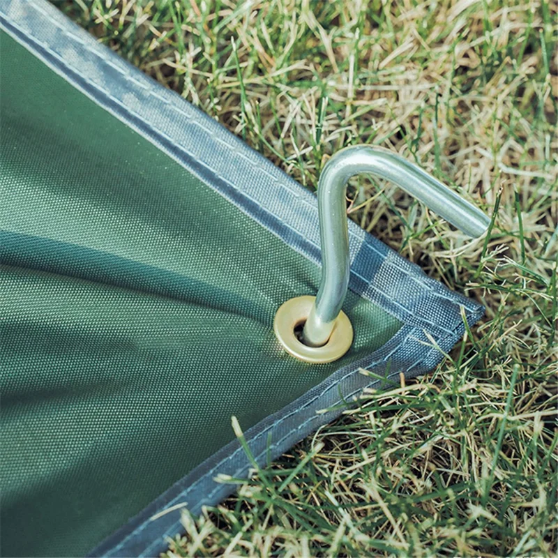 AOTU 220x150cm Portable Moisture-proof Picnic Mat 420D Oxford Cloth Camping Lawn Mat Carpet with Ground Nail - Army Green