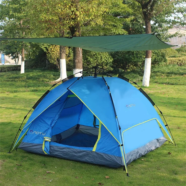 AOTU 240x220cm Portátil 420D Pano de Oxford à prova de umidade Tapete de piquenique ao ar livre Tapete de acampamento com prego de chão - Verde do Exército