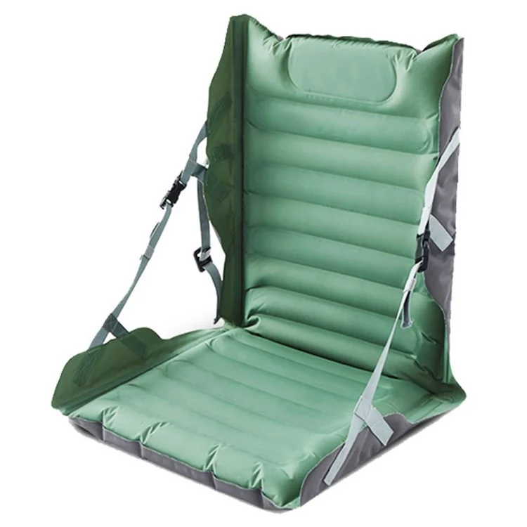 GM-z01 Verstellbarer Outdoor-Aufblasbarer Sitzkissen 40D Nylon Camping Picknick Strandkorb - Grün
