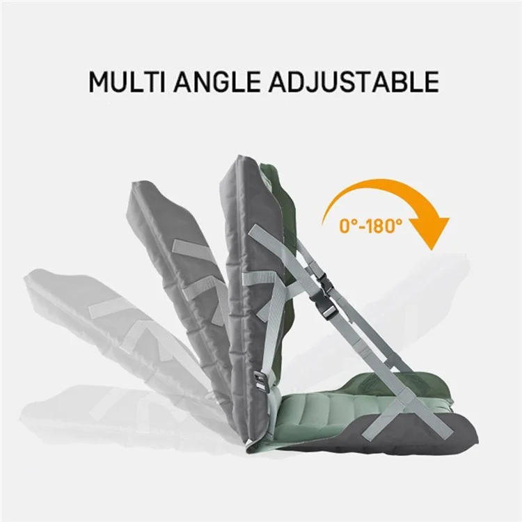 GM-z01 Verstellbarer Outdoor-Aufblasbarer Sitzkissen 40D Nylon Camping Picknick Strandkorb - Grün