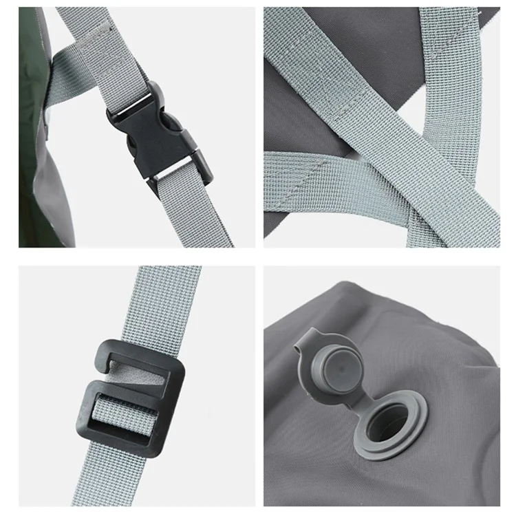 GM-z01 Verstellbarer Outdoor-Aufblasbarer Sitzkissen 40D Nylon Camping Picknick Strandkorb - Grün