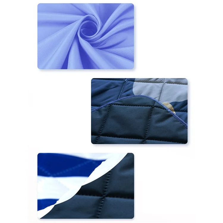 200*200 cm Outdoor-Camping-Matte, faltbar, feuchtigkeitsbeständig, Garten-Rasen-Decke (mit Gurtband) - Mehrfarbig