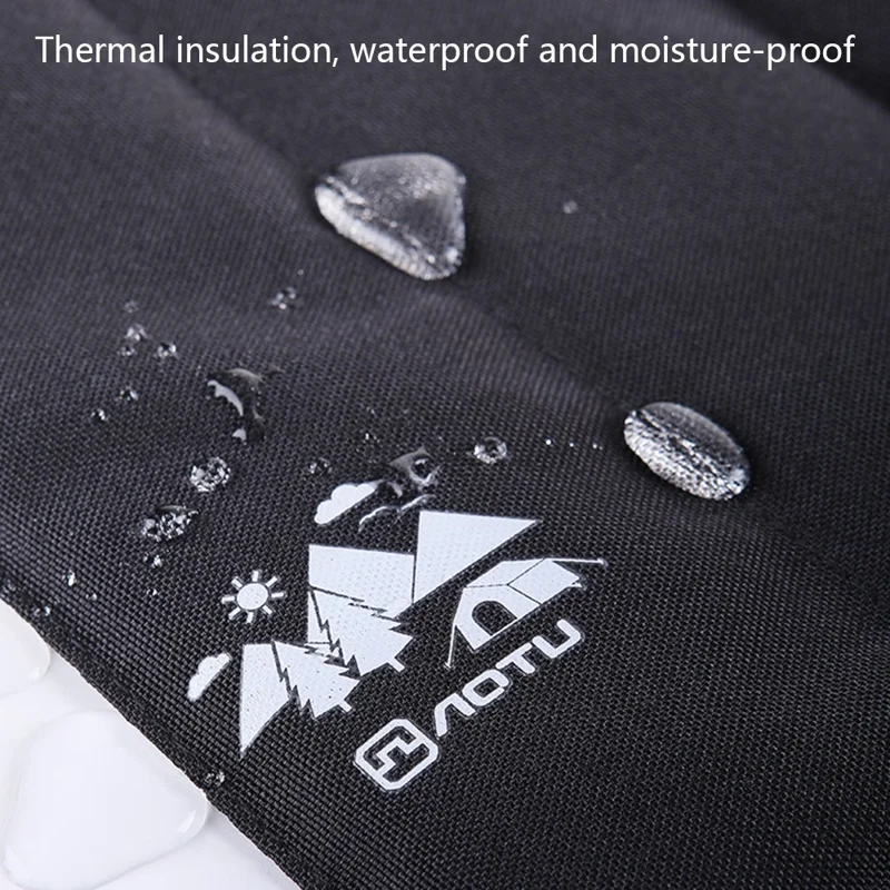 AOTU Portable Moisture-proof Seat Mat Oxford Cloth+EPE Outdoor Camping Picnic Seating Pad - Black
