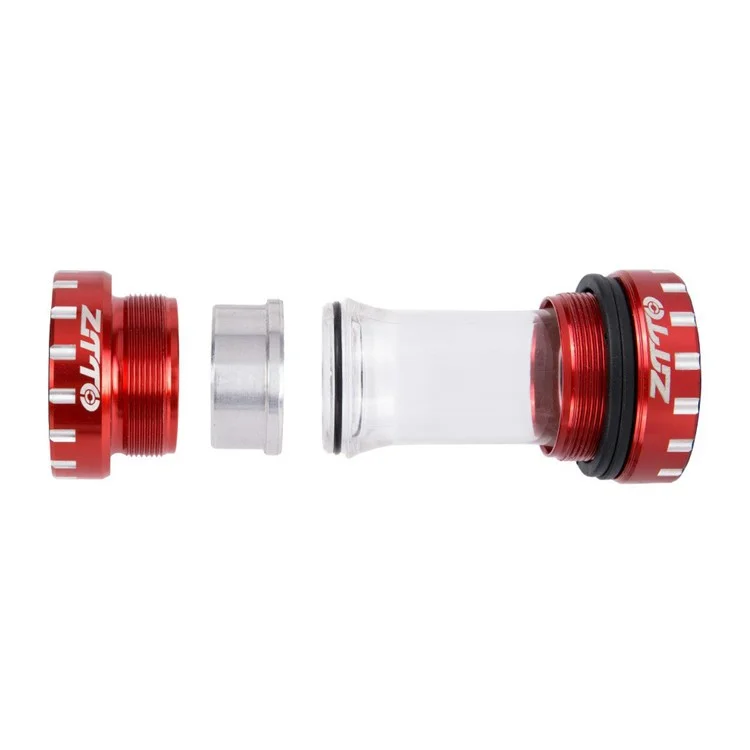 ZTTO BB109 Acrylic+Aluminum Alloy Bike Press-In Bottom Bracket Bearing Threaded BB - Red