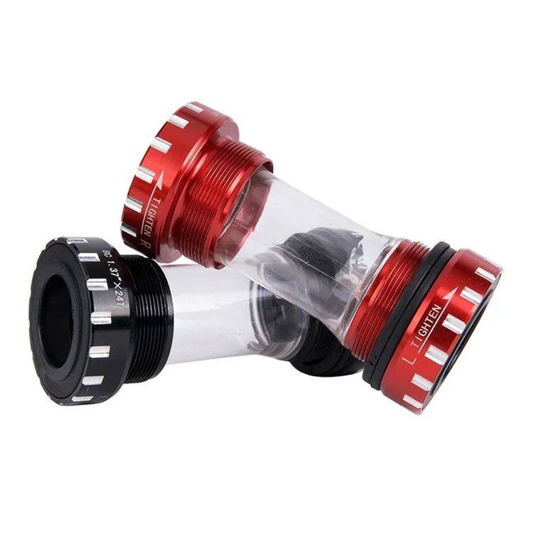 ZTTO BB109 Acrylic+Aluminum Alloy Bike Press-In Bottom Bracket Bearing Threaded BB - Red