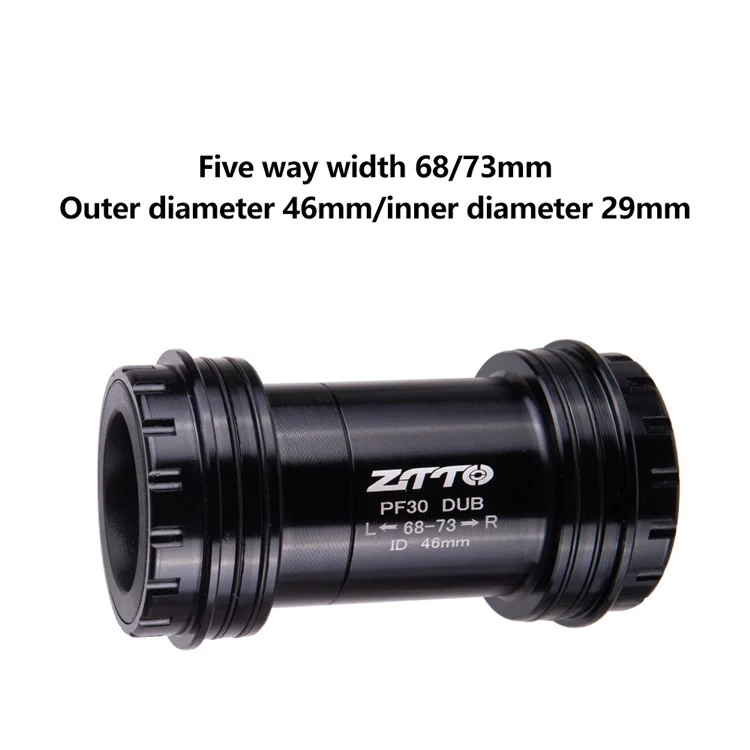 ZTTO PF30 DUB Tretlager Rennrad Adapter Gewindezentrumachse für 28,99 mm DUB Kurbelsatz - Schwarz