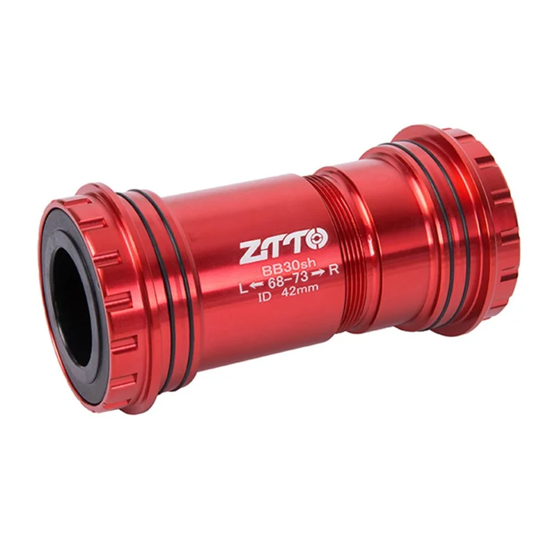 ZTTO BB30sh Bicycle Press Fit Bottom Bracket Axle for SRAM GXP / Shimano / FSA 24mm Spindle Crankset - Ceramic Red