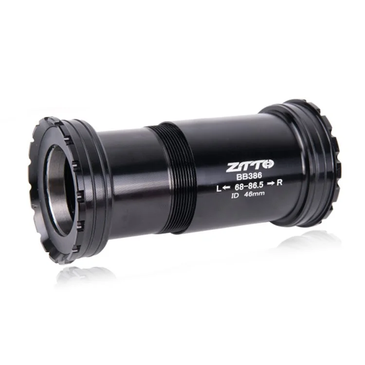 ZTTO BB386 Bicycle Bottom Bracket for BB386EVO / PF30 68 / 73 / 86mm 46mm Frame Shell 30mm Spindle Crankset Part - Ceramic Black