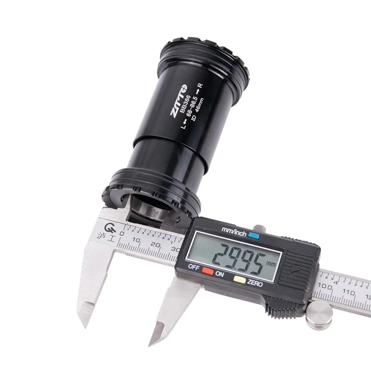 ZTTO BB386 Bicycle Bottom Bracket for BB386EVO / PF30 68 / 73 / 86mm 46mm Frame Shell 30mm Spindle Crankset Part - Ceramic Black