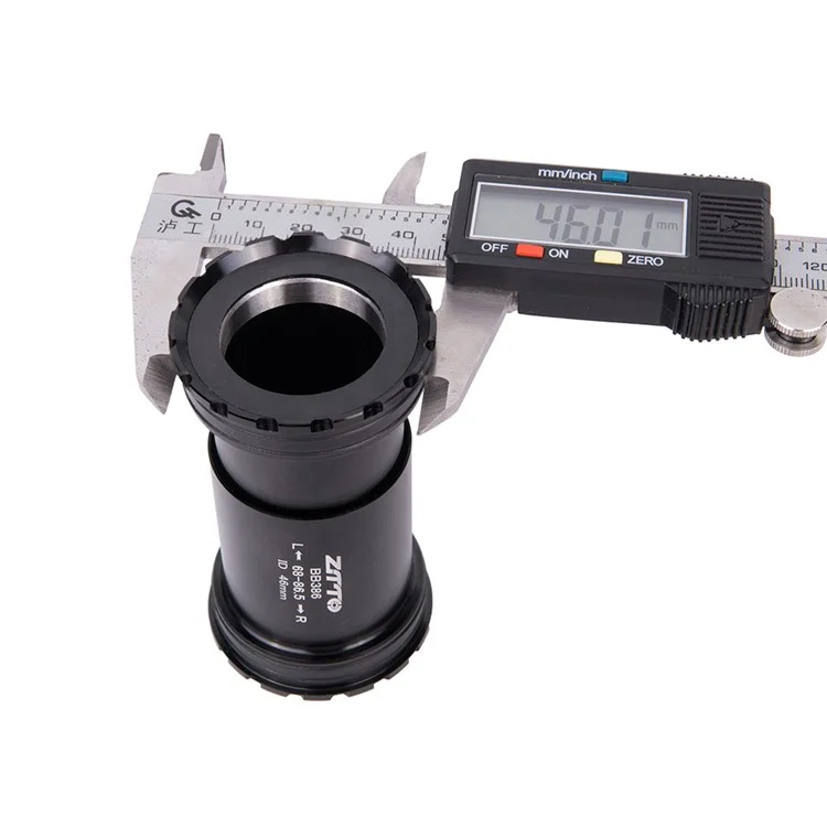 ZTTO BB386 Bicycle Bottom Bracket for BB386EVO / PF30 68 / 73 / 86mm 46mm Frame Shell 30mm Spindle Crankset Part - Ceramic Black