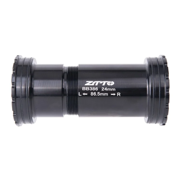 Boîtier de pédalier en alliage d'aluminium + céramique ZTTO BB386 (diamètre extérieur : 46 mm, diamètre intérieur : 24 mm) - Noir céramique