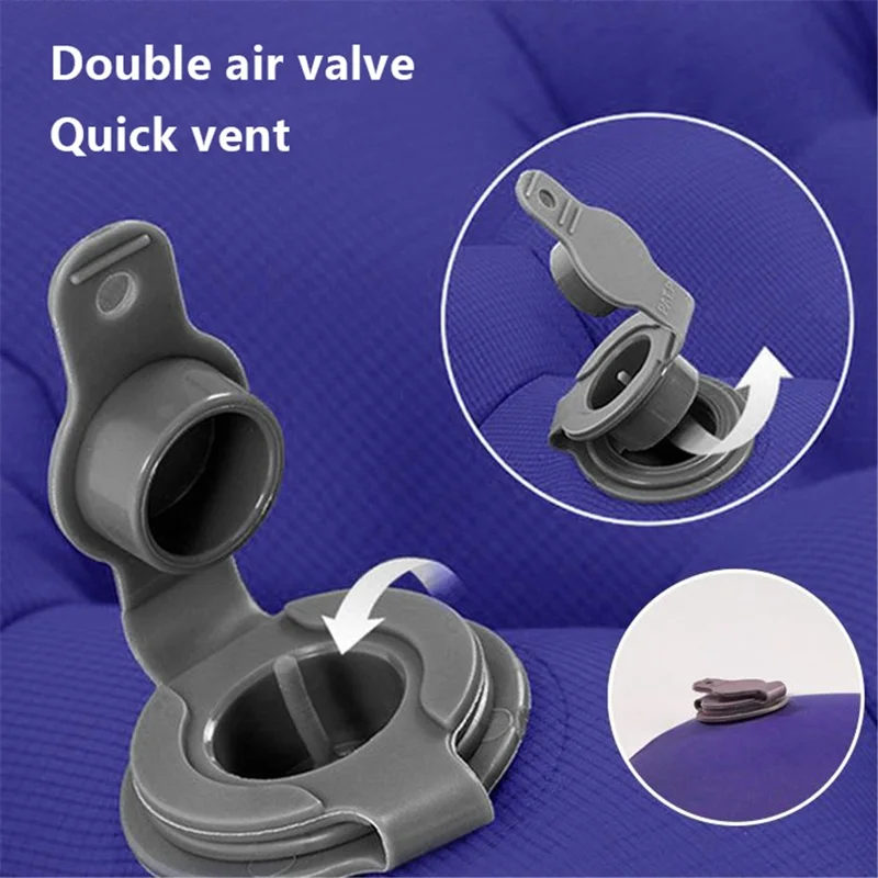 GM-AM20 Camping Mat Inflatable Sleeping Mat Nylon+TPU Sleeping Pad - Black