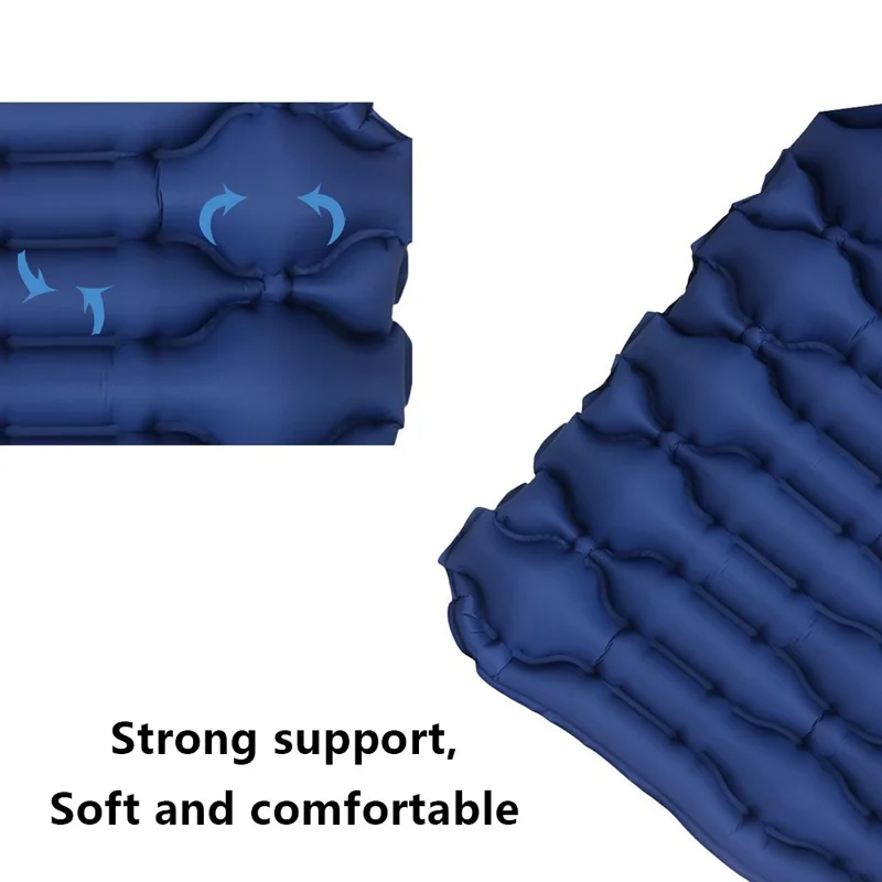 GM-AM20 Camping Mat Inflatable Sleeping Mat Nylon+TPU Sleeping Pad - Lake Blue