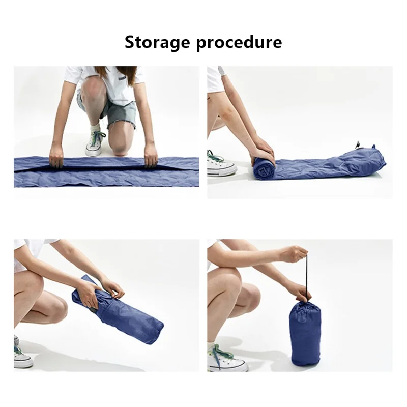 GM-AM20 Camping Mat Inflatable Sleeping Mat Nylon+TPU Sleeping Pad - Lake Blue
