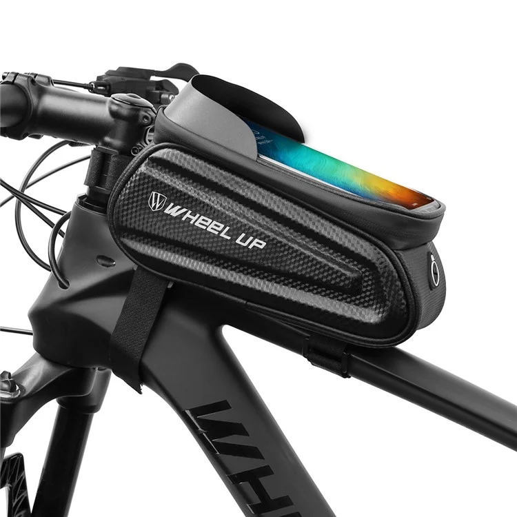 WHEEL UP Borsa da bicicletta impermeabile per sella, custodia per telefono da 7.0" con foro per auricolari