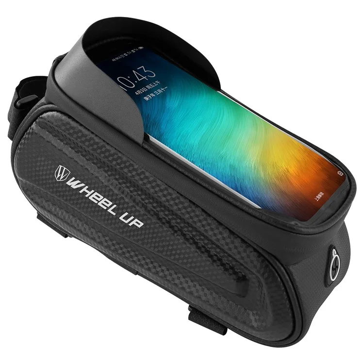 WHEEL UP Borsa da bicicletta impermeabile per sella, custodia per telefono da 7.0" con foro per auricolari