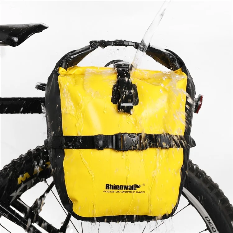 RHINOWALK RK19663 Waterproof Bicycle Bike Bag Tail Seat Front Bag Pack Storage Pannier - Yellow