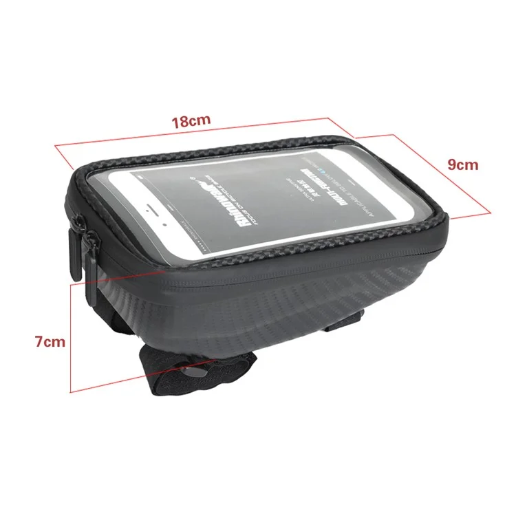 RHINOWALK Sac de Cadre de Vélo Étanche pour Tube Supérieur avec Écran Tactile
