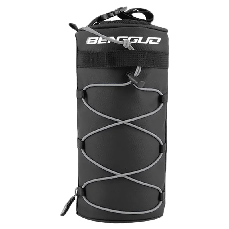 BENGGUO BG-0833 Bike Handlebar Bag MTB Bicycle Front Tube Bag Cycling Pouch - Grey