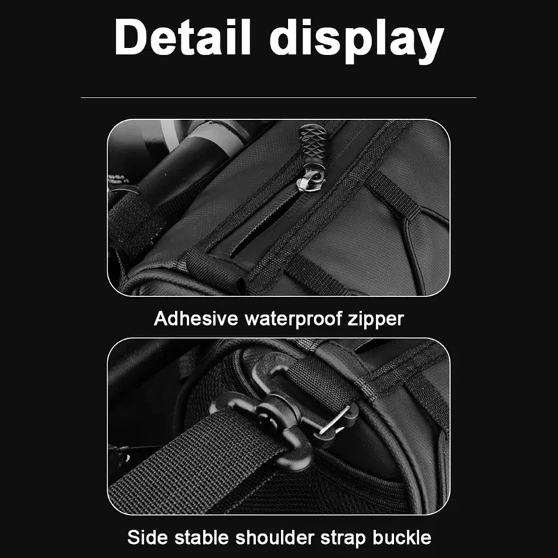 BENGGUO BG-0833 Bike Handlebar Bag MTB Bicycle Front Tube Bag Cycling Pouch - Grey