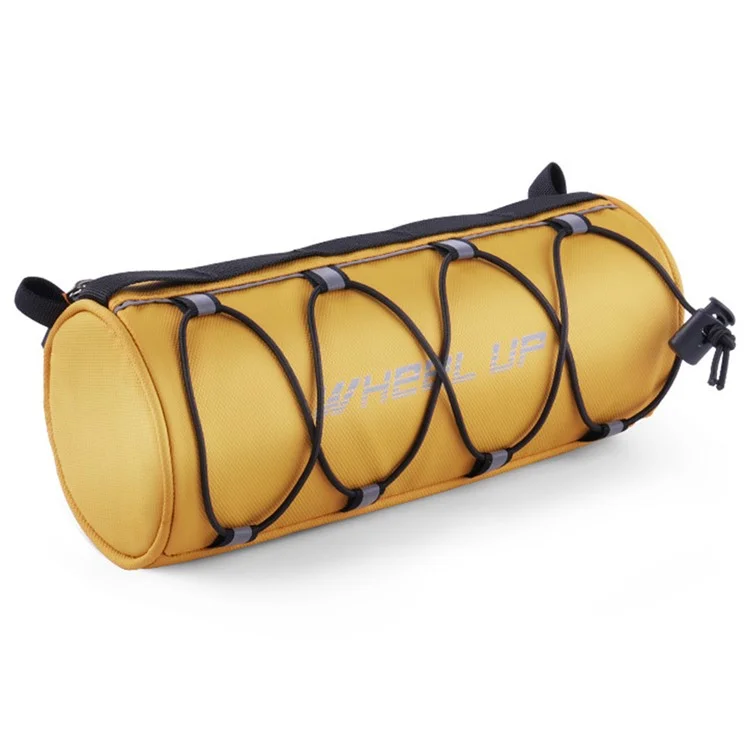 WHEEL UP D31 Cylinder Shape 1.1L Bike Handlebar Bag Bicycle Front Tube Bag Cycling Pouch - Yellow