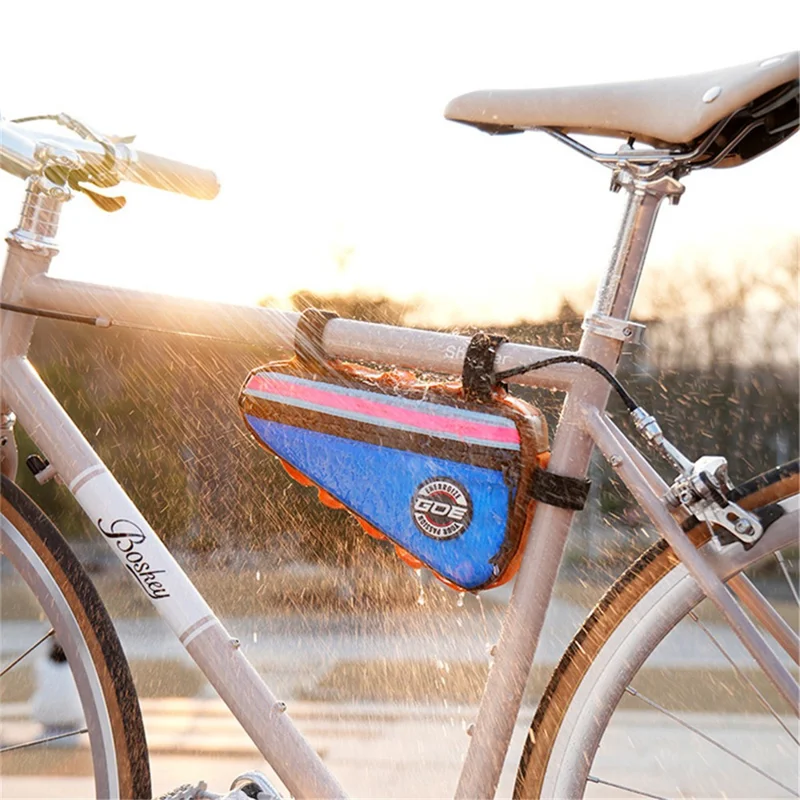 GOE B22 1L Bicycle Front Frame Triangle Bag MTB Bike Cycling Tools Storage Bag - Sky Blue