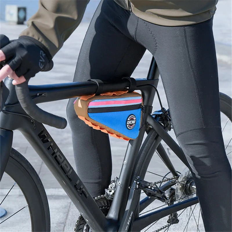 GOE B22 1L Bicycle Front Frame Triangle Bag MTB Bike Cycling Tools Storage Bag - Sky Blue