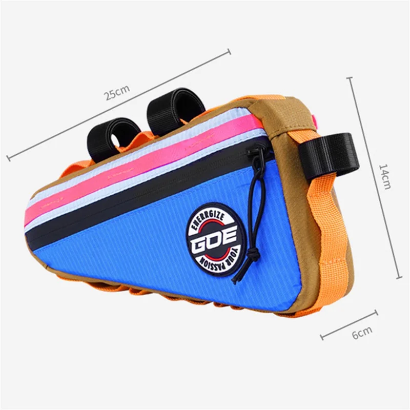 GOE B22 1L Bicycle Front Frame Triangle Bag MTB Bike Cycling Tools Storage Bag - Sky Blue