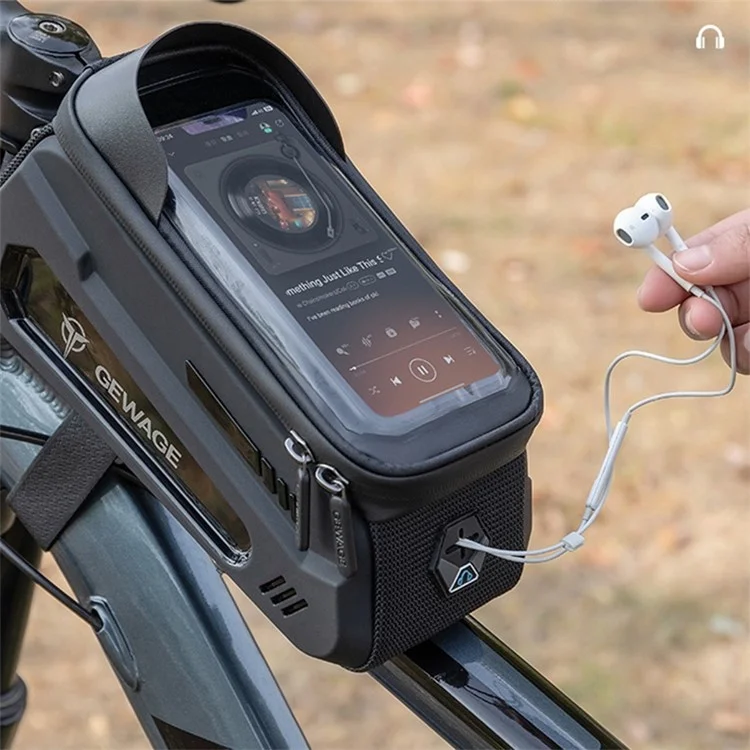 GEWAGE GE-0541 EVA+PU Sac de Vélo Écran Tactile Fonction Imperméable Pochette de Stockage pour Téléphone