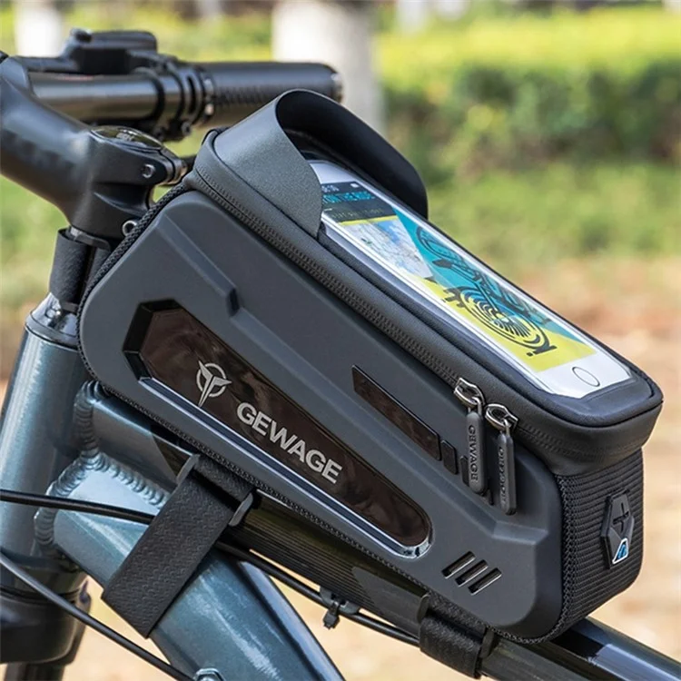 GEWAGE GE-0541 EVA+PU Sac de Vélo Écran Tactile Fonction Imperméable Pochette de Stockage pour Téléphone