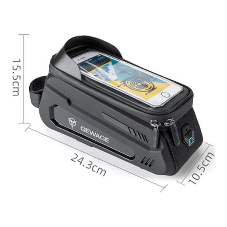 GEWAGE GE-0541 EVA+PU Sac de Vélo Écran Tactile Fonction Imperméable Pochette de Stockage pour Téléphone