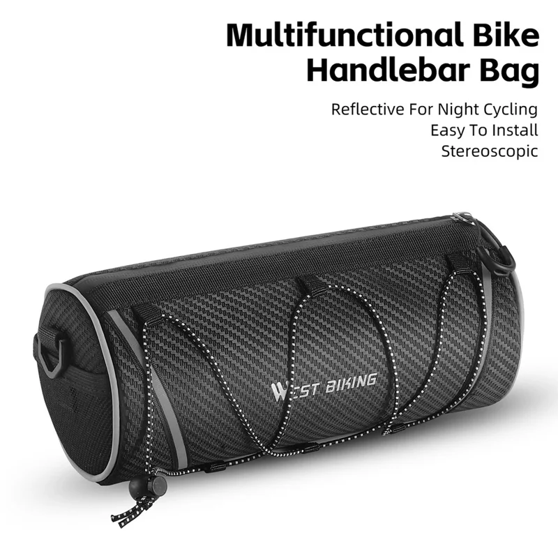 WEST BIKING YP0707383 2L Large Capacity Bicycle Handlebar Bag with Shoulder Strap