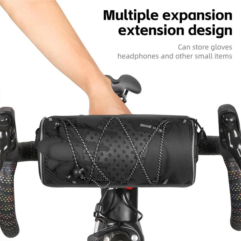 WEST BIKING YP0707383 2L Large Capacity Bicycle Handlebar Bag with Shoulder Strap