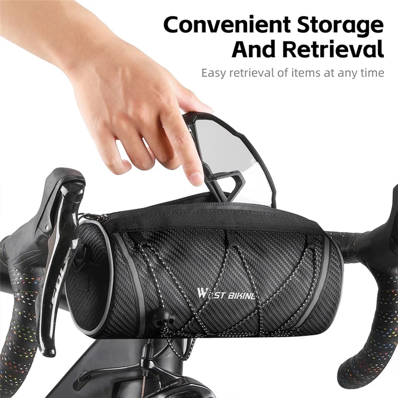 WEST BIKING YP0707383 2L Large Capacity Bicycle Handlebar Bag with Shoulder Strap