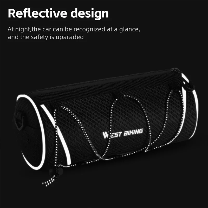 WEST BIKING YP0707383 2L Large Capacity Bicycle Handlebar Bag with Shoulder Strap