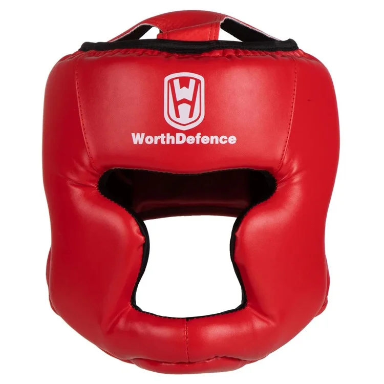 WOSWEIR HE0186 Boxing Headgear Face Saver Training Sparring Safety Head Guard - Red / for Kids