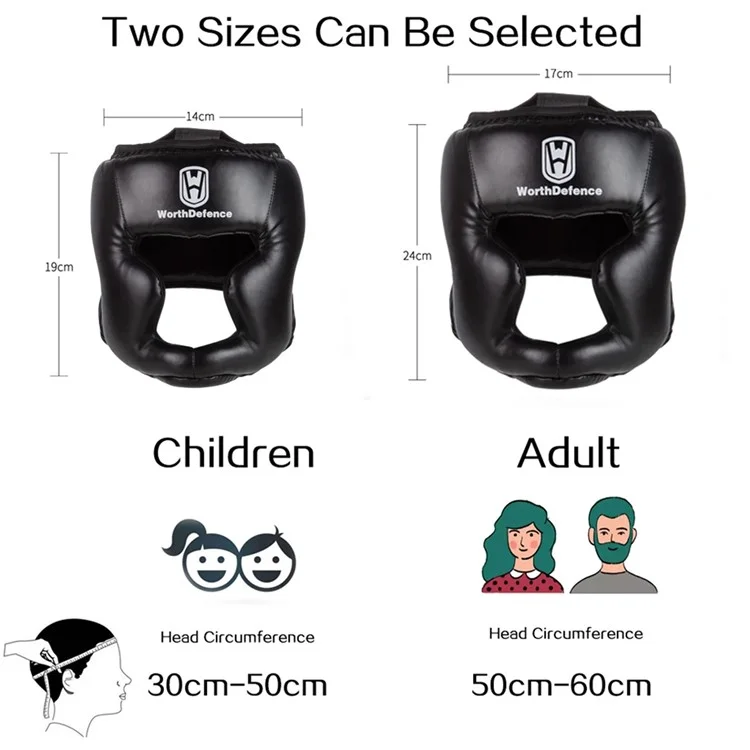 WOSWEIR HE0186 Boxing Headgear Face Saver Training Sparring Safety Head Guard - Red / for Kids