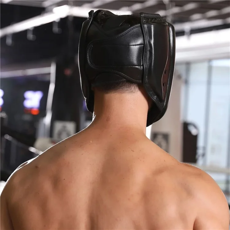 WOSWEIR HE0186 Boxing Headgear Face Saver Training Sparring Safety Head Guard - Red / for Kids