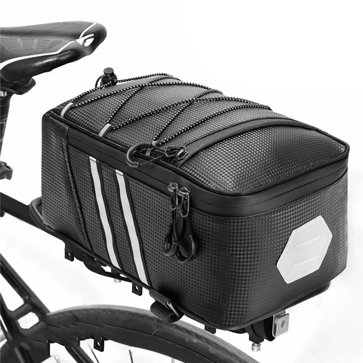 Bag031 8l PU Rack Rack Bagicles Bicycles Trasero Bolsa Trasera Bolsa de Almacenamiento de Soporte de Asiento Trasero