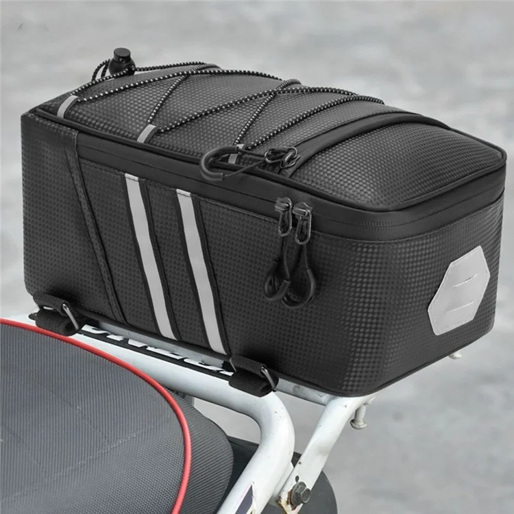 Bag031 8l PU Rack Rack Bagicles Bicycles Trasero Bolsa Trasera Bolsa de Almacenamiento de Soporte de Asiento Trasero